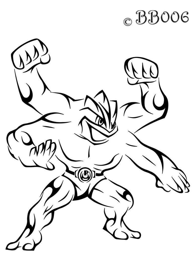 94 Machamp Coloring Page Printable 75