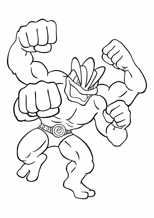 94 Machamp Coloring Page Printable 81