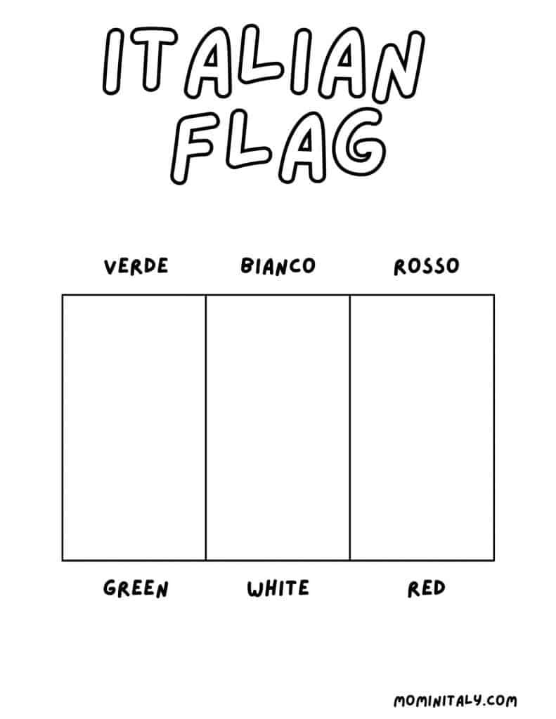 97 Italy Flag Coloring Page Printable 3