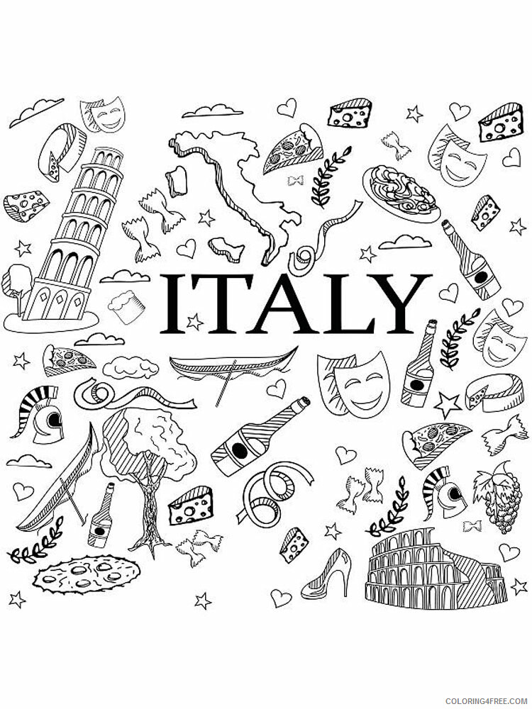 97 Italy Flag Coloring Page Printable 88