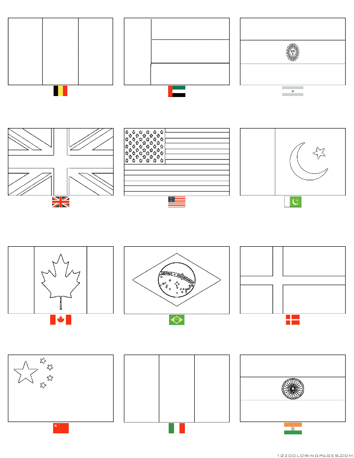 97 Italy Flag Coloring Page Printable 95