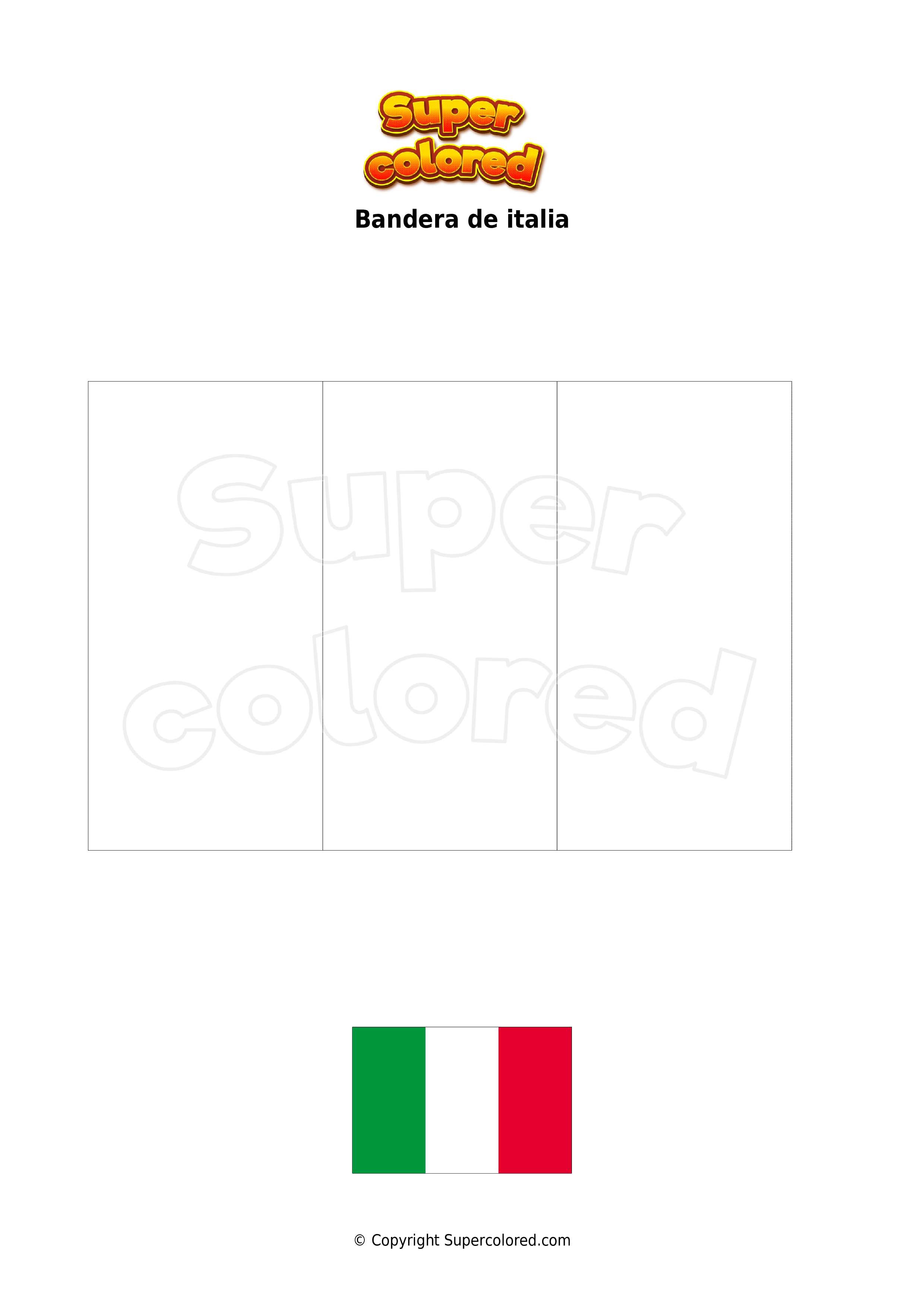 97 Italy Flag Coloring Page Printable 97