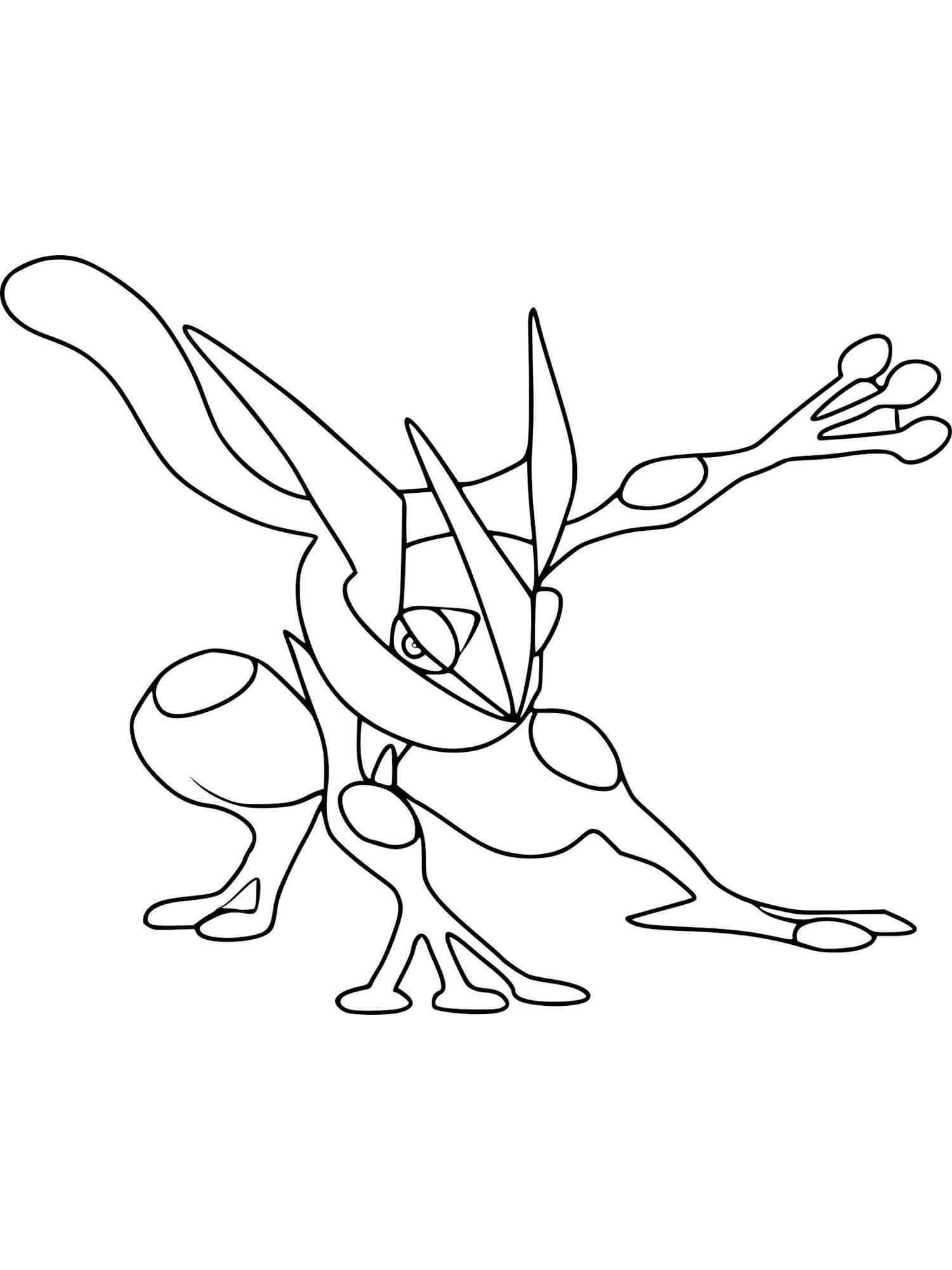 98 Ash's Greninja Coloring Page Printable 26