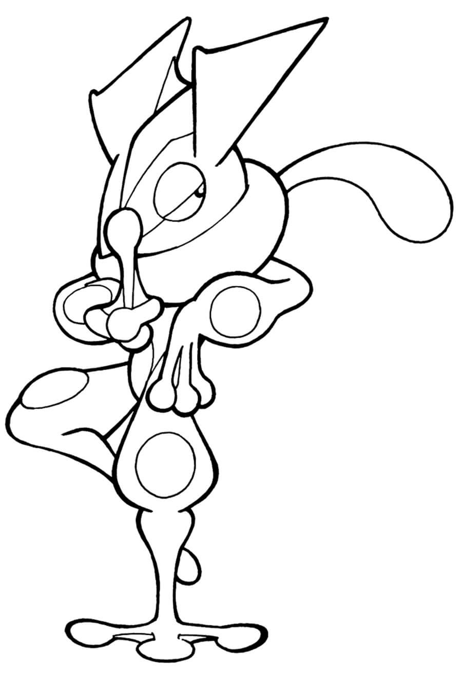 98 Ash's Greninja Coloring Page Printable 28