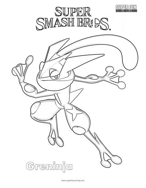 98 Ash's Greninja Coloring Page Printable 3