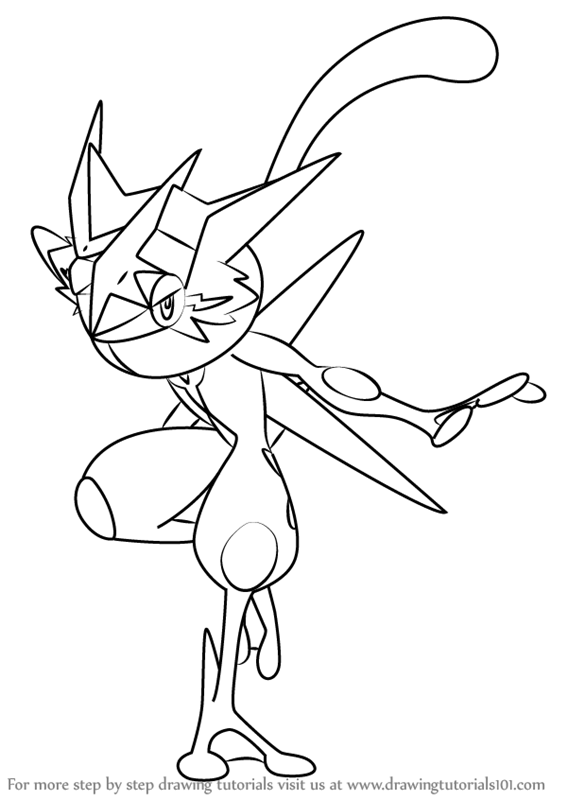 98 Ash's Greninja Coloring Page Printable 31