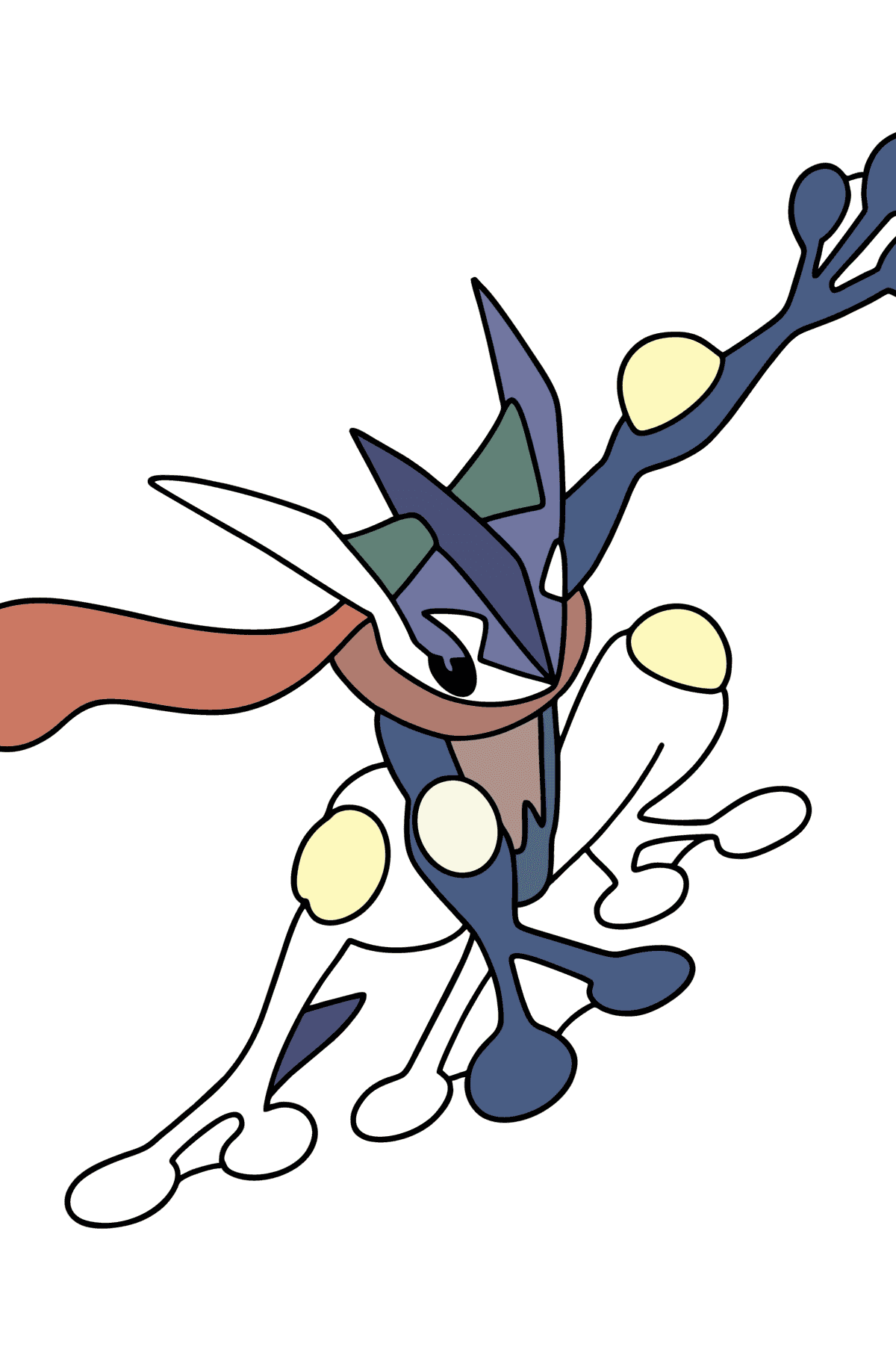 98 Ash's Greninja Coloring Page Printable 35