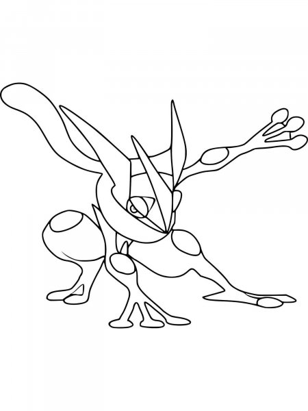 98 Ash's Greninja Coloring Page Printable 36