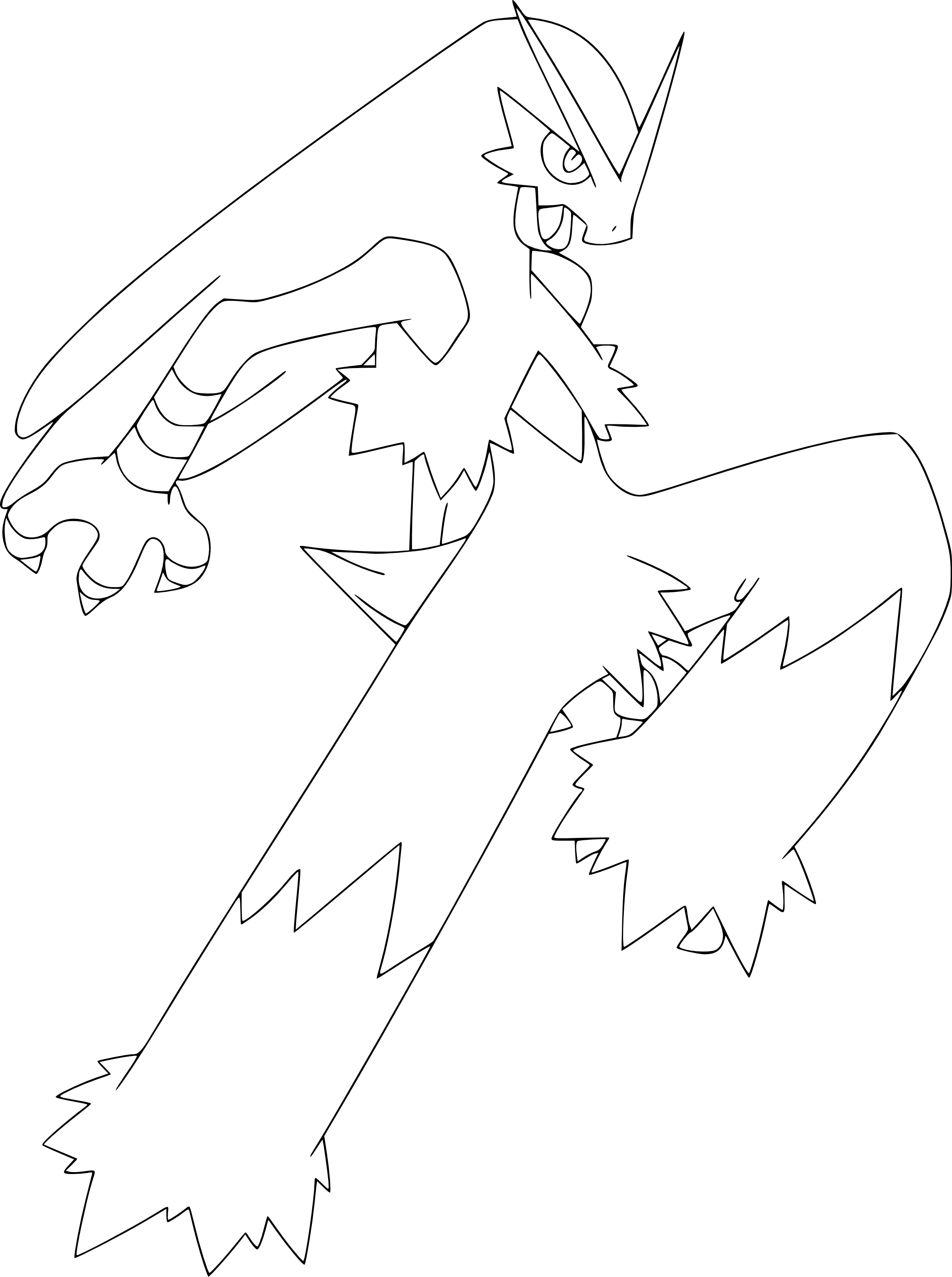 98 Ash's Greninja Coloring Page Printable 66