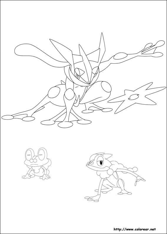 98 Ash's Greninja Coloring Page Printable 67