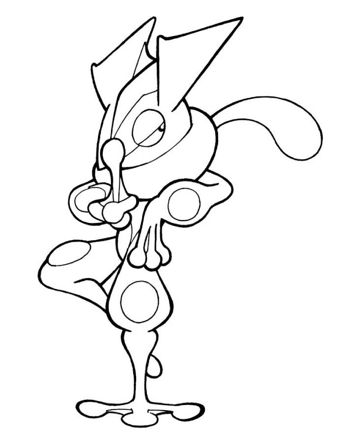 98 Ash's Greninja Coloring Page Printable 8