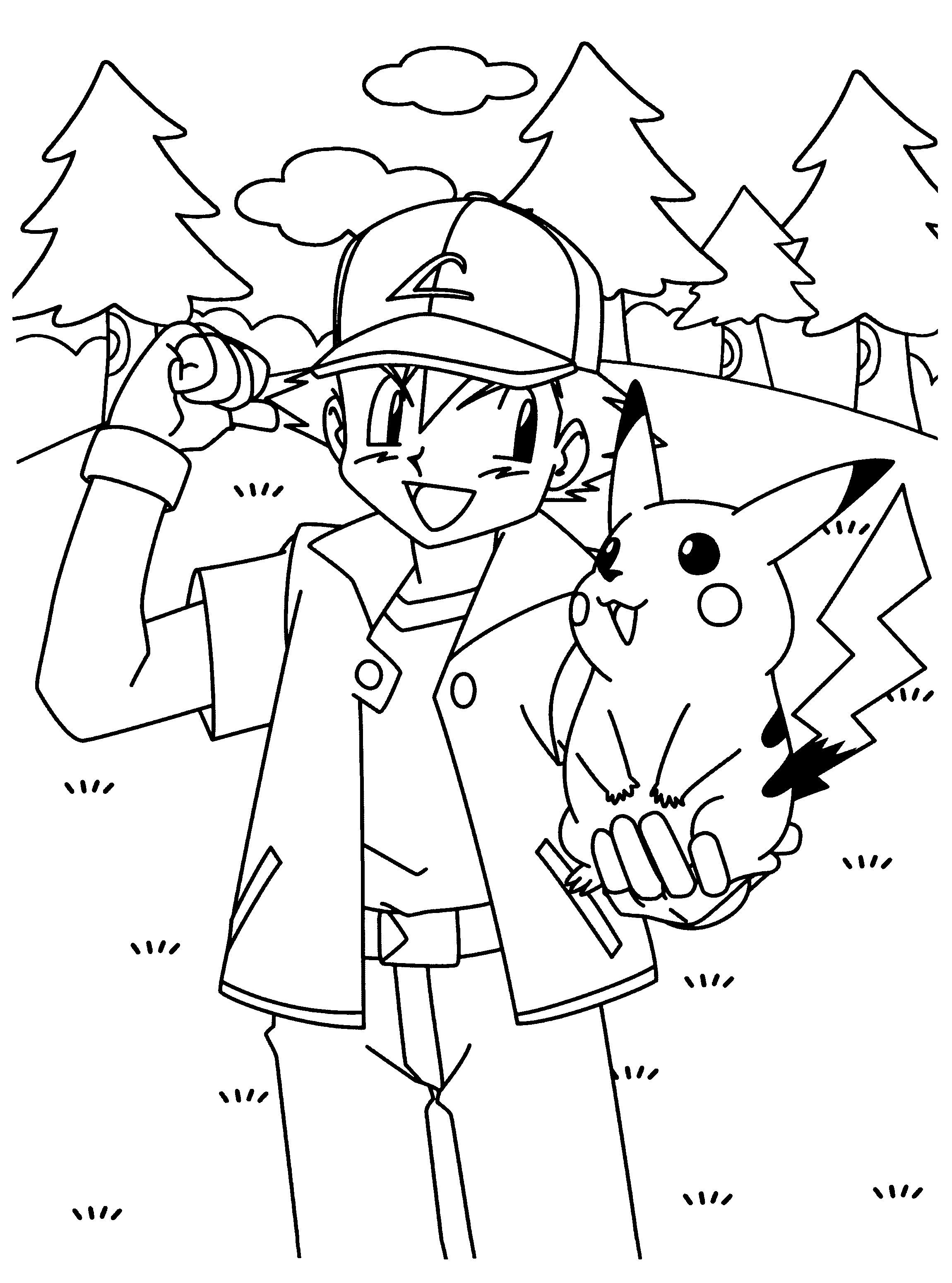 98 Ash's Greninja Coloring Page Printable 95