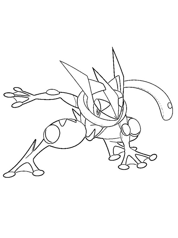 98 Ash's Greninja Coloring Page Printable 96