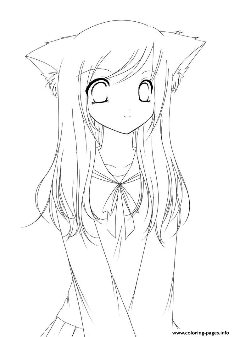 30+ Cute Anime Girl Coloring Pages Printable