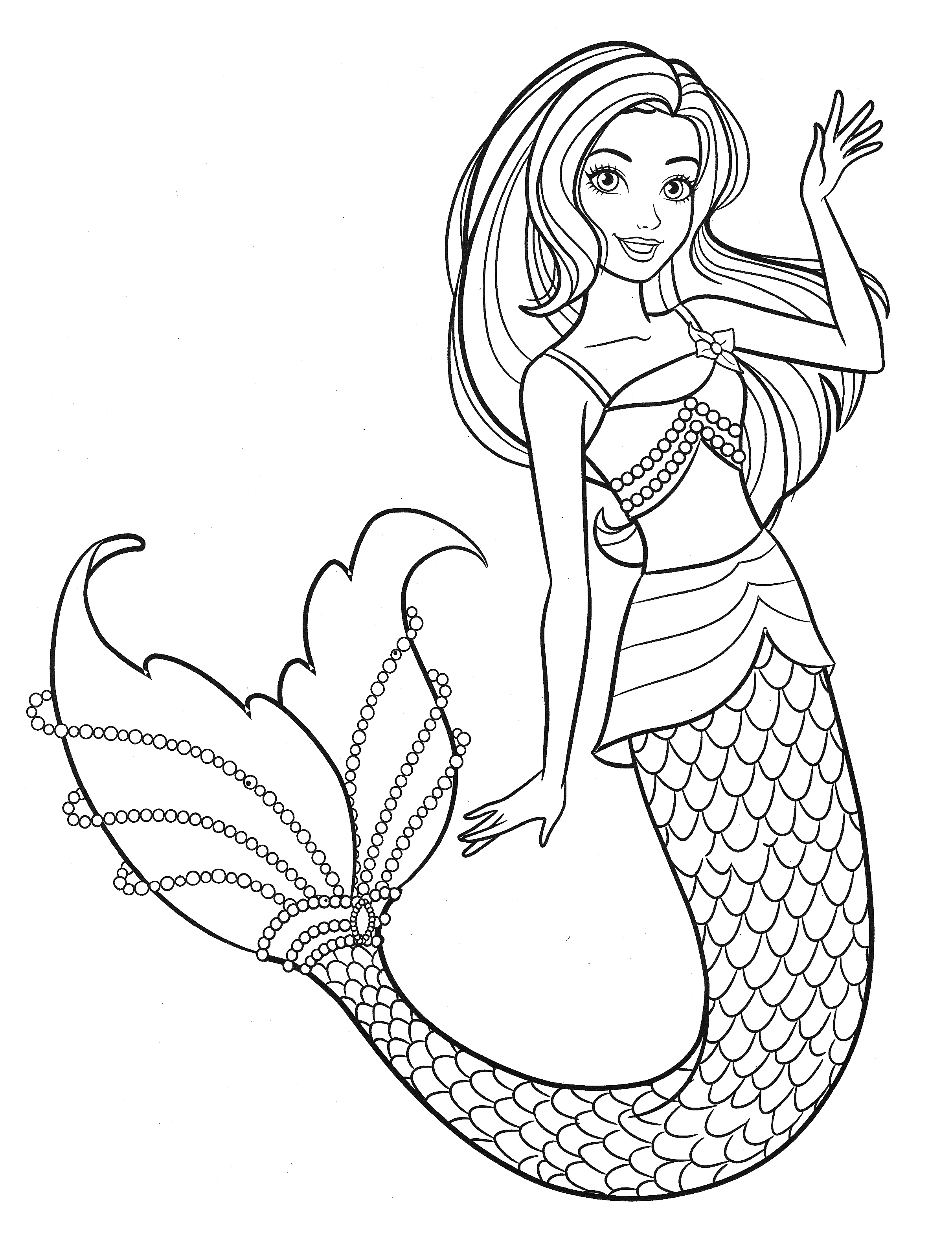 128+ Enchanting Mermaid Coloring Pages Printable