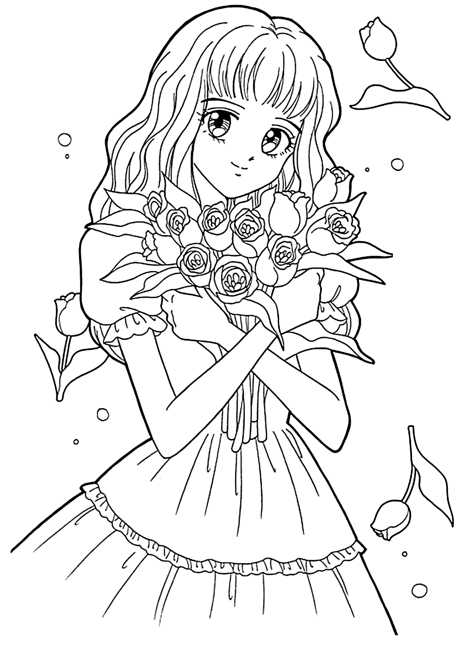 138+ Captivating Anime Girl Coloring Pages Printable