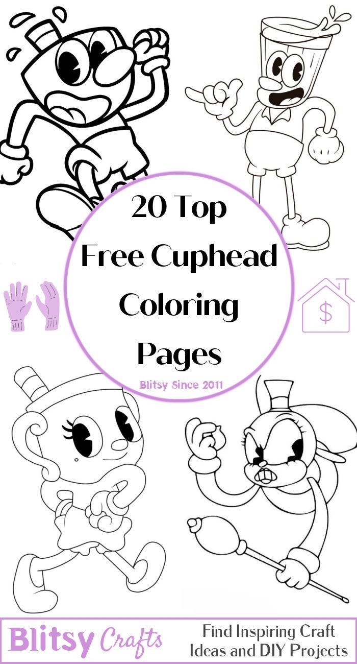 71+ Unique Cuphead Coloring Pages Printable