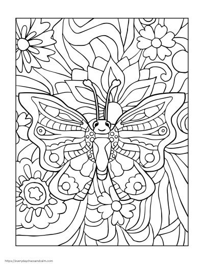 31 Beautiful Butterfly Coloring Pages Printable 12