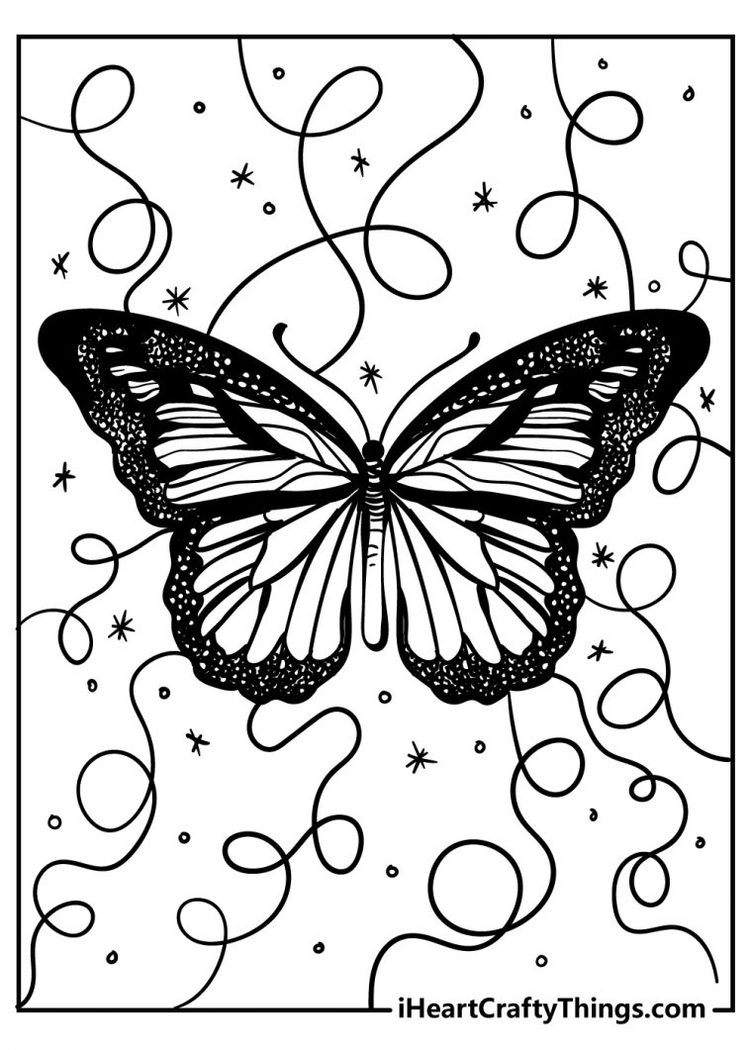 31 Beautiful Butterfly Coloring Pages Printable 3