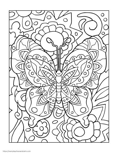 31 Beautiful Butterfly Coloring Pages Printable 6