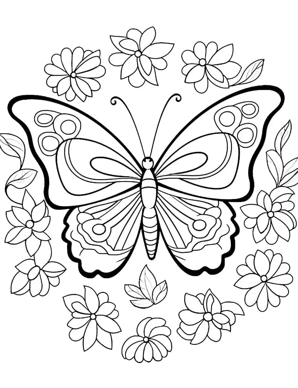 31 Beautiful Butterfly Coloring Pages Printable 8