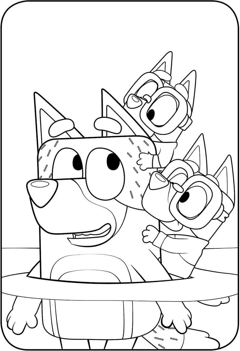 31 Bluey Coloring Pages Printable 1