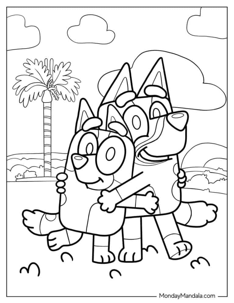 31 Bluey Coloring Pages Printable 33