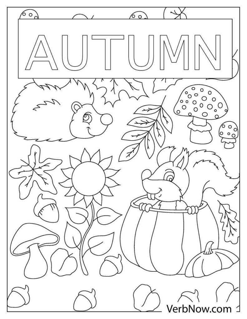 31 Easy Fall Coloring Pages Printable 13