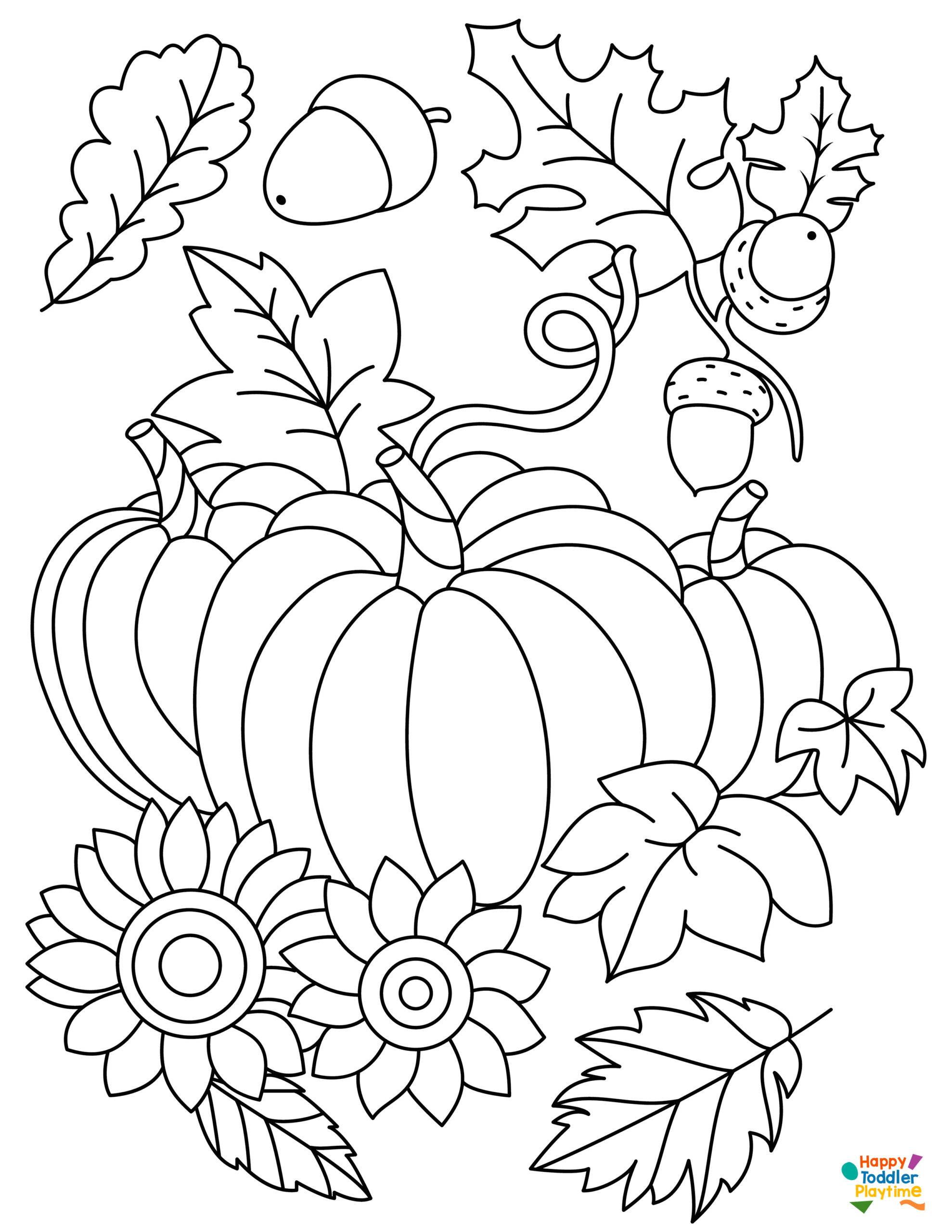 31 Easy Fall Coloring Pages Printable 20