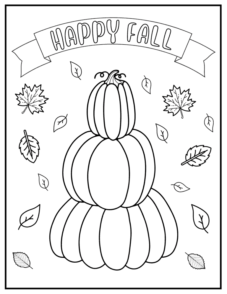 31 Easy Fall Coloring Pages Printable 25