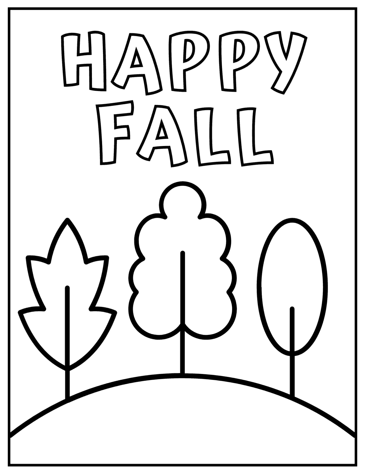 31 Easy Fall Coloring Pages Printable 26