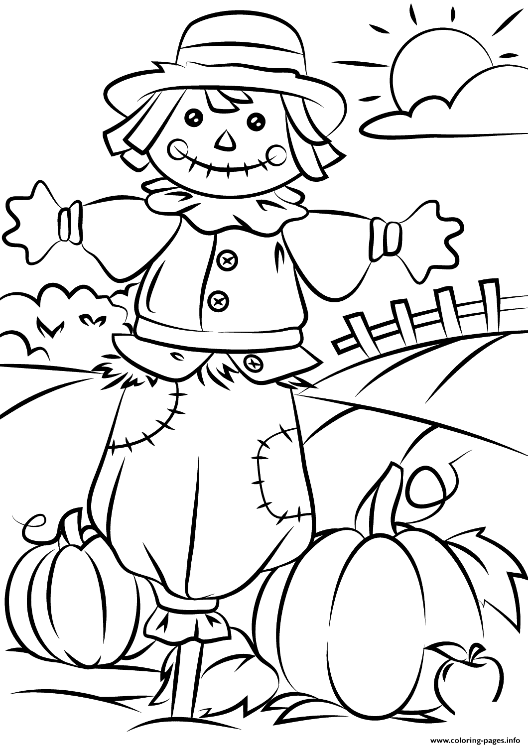 31 Easy Fall Coloring Pages Printable 28