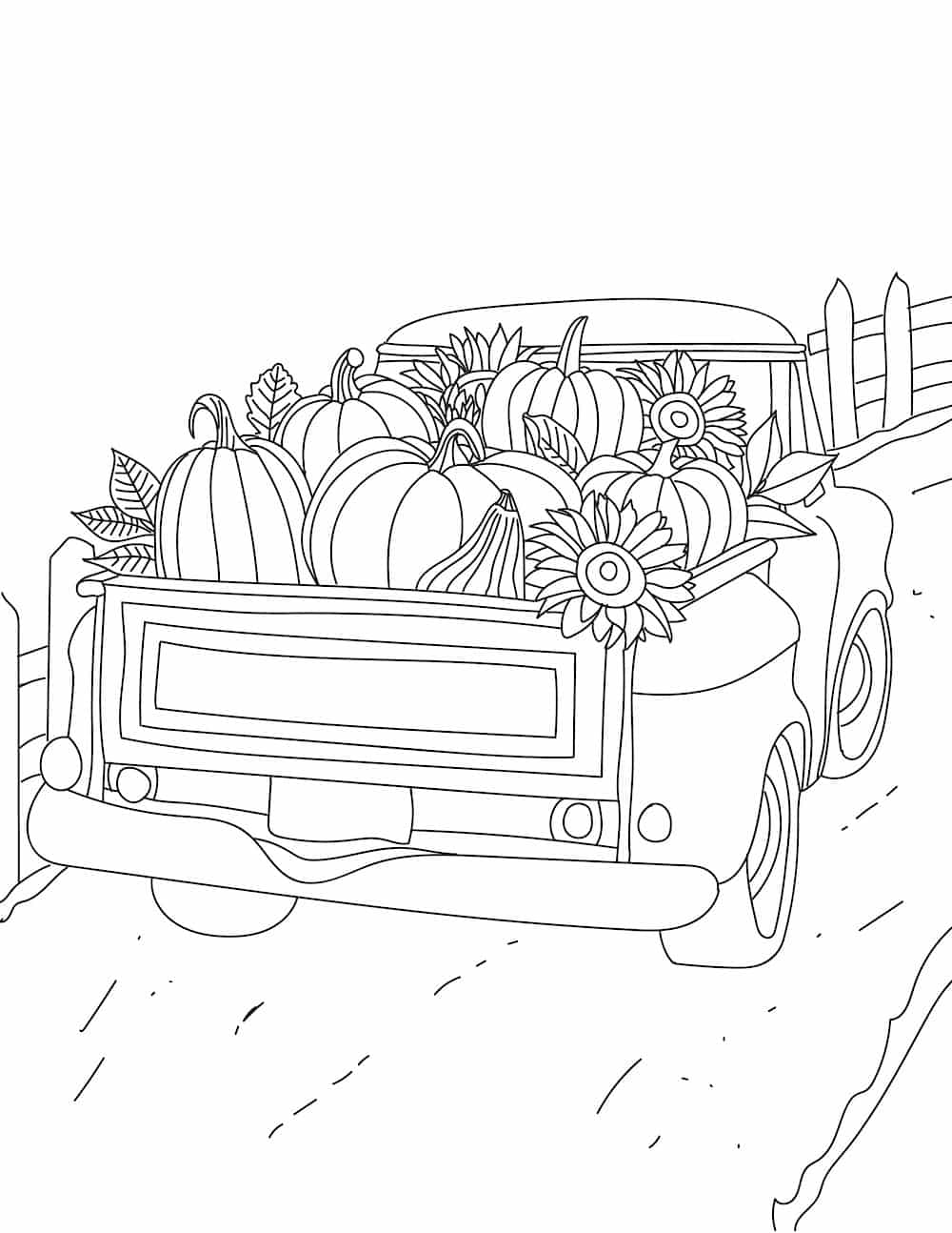 31 Easy Fall Coloring Pages Printable 30