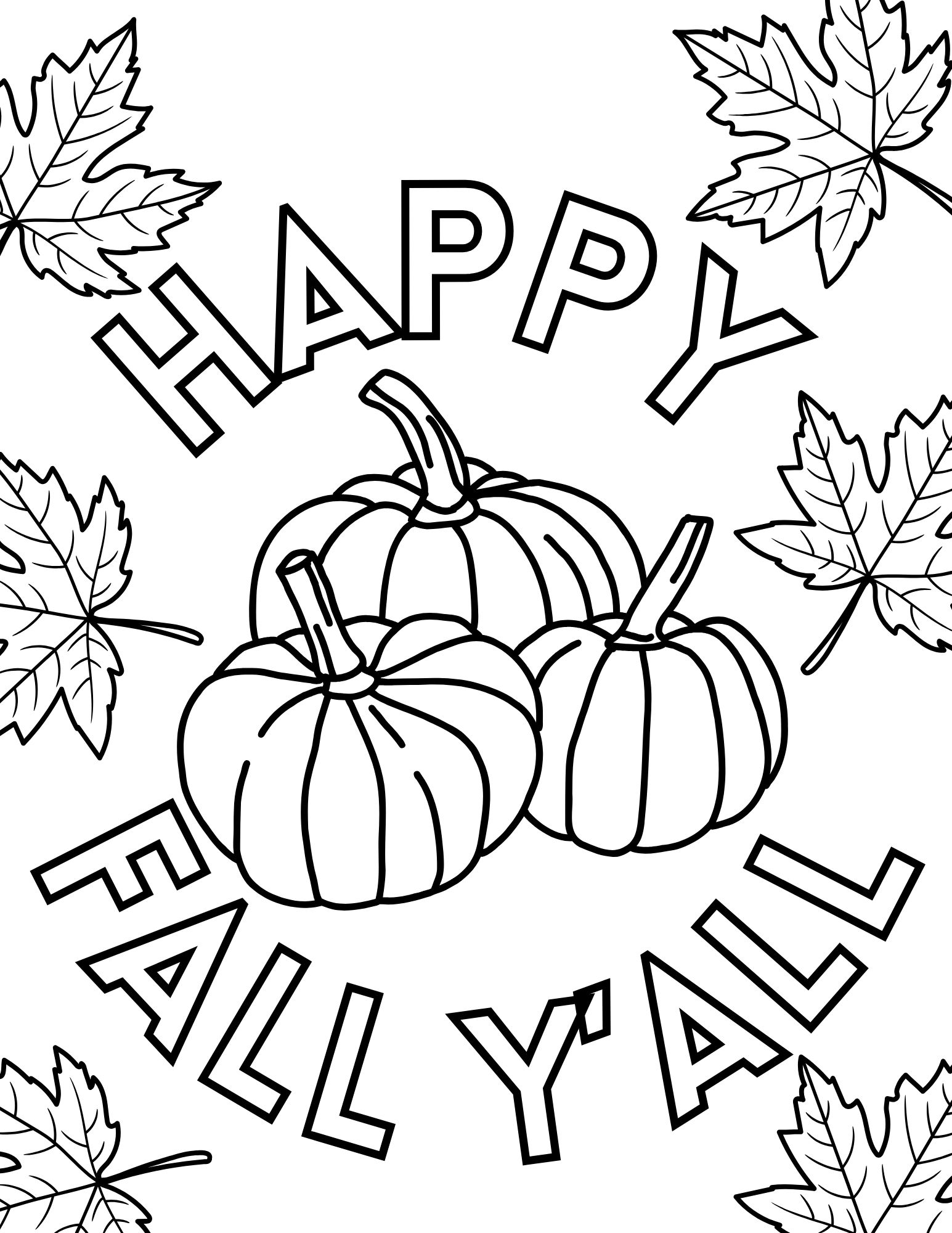 31 Easy Fall Coloring Pages Printable 32