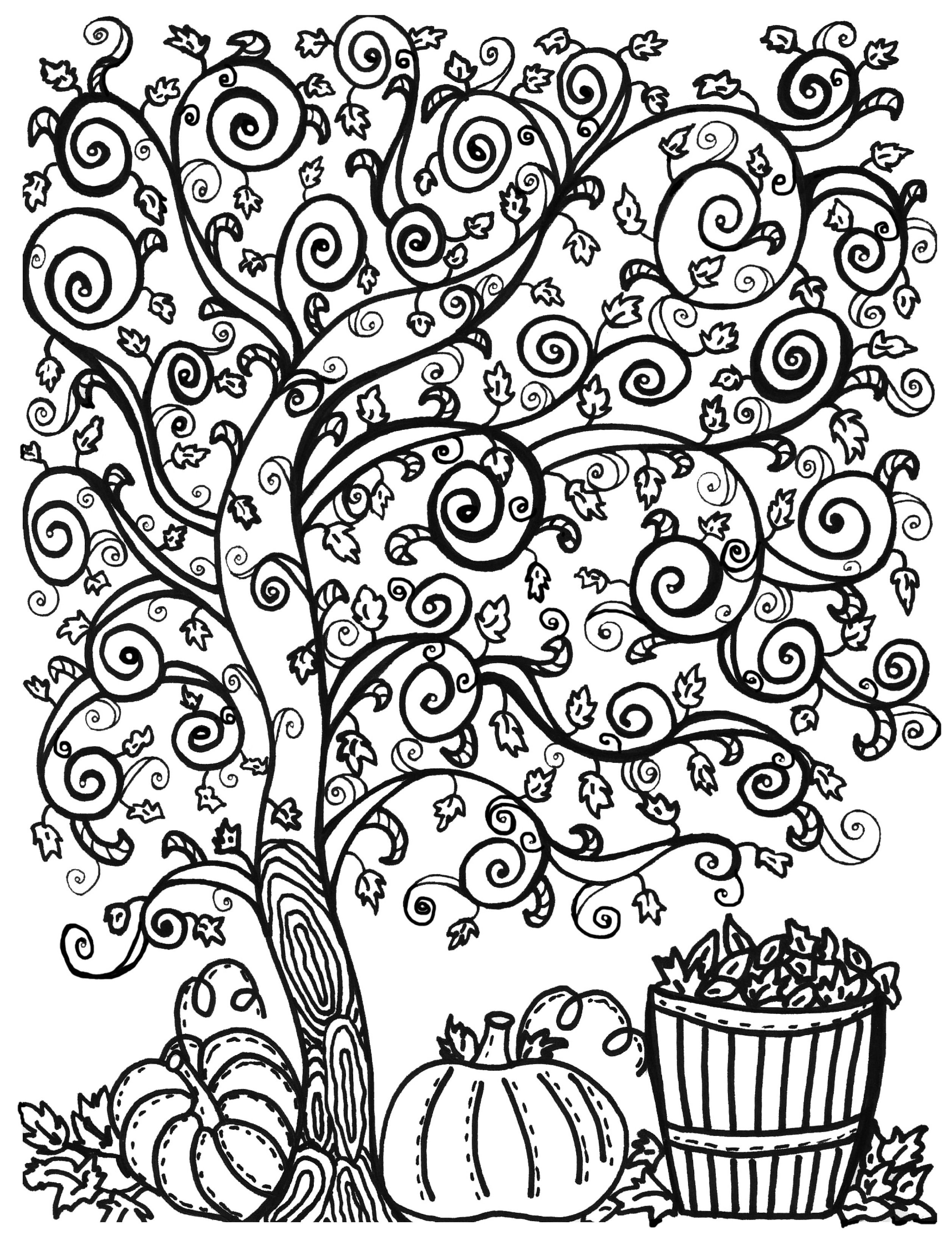 31 Easy Fall Coloring Pages Printable 8