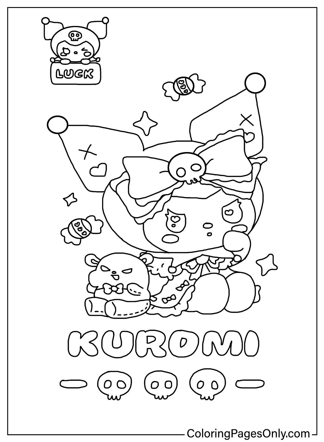 31 Exciting Kuromi Coloring Pages Printable 16