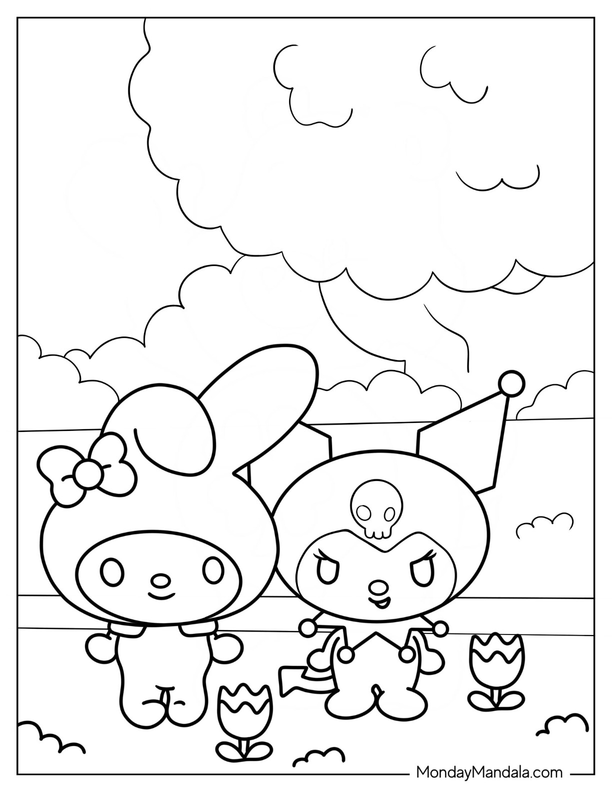 31 Exciting Kuromi Coloring Pages Printable 17