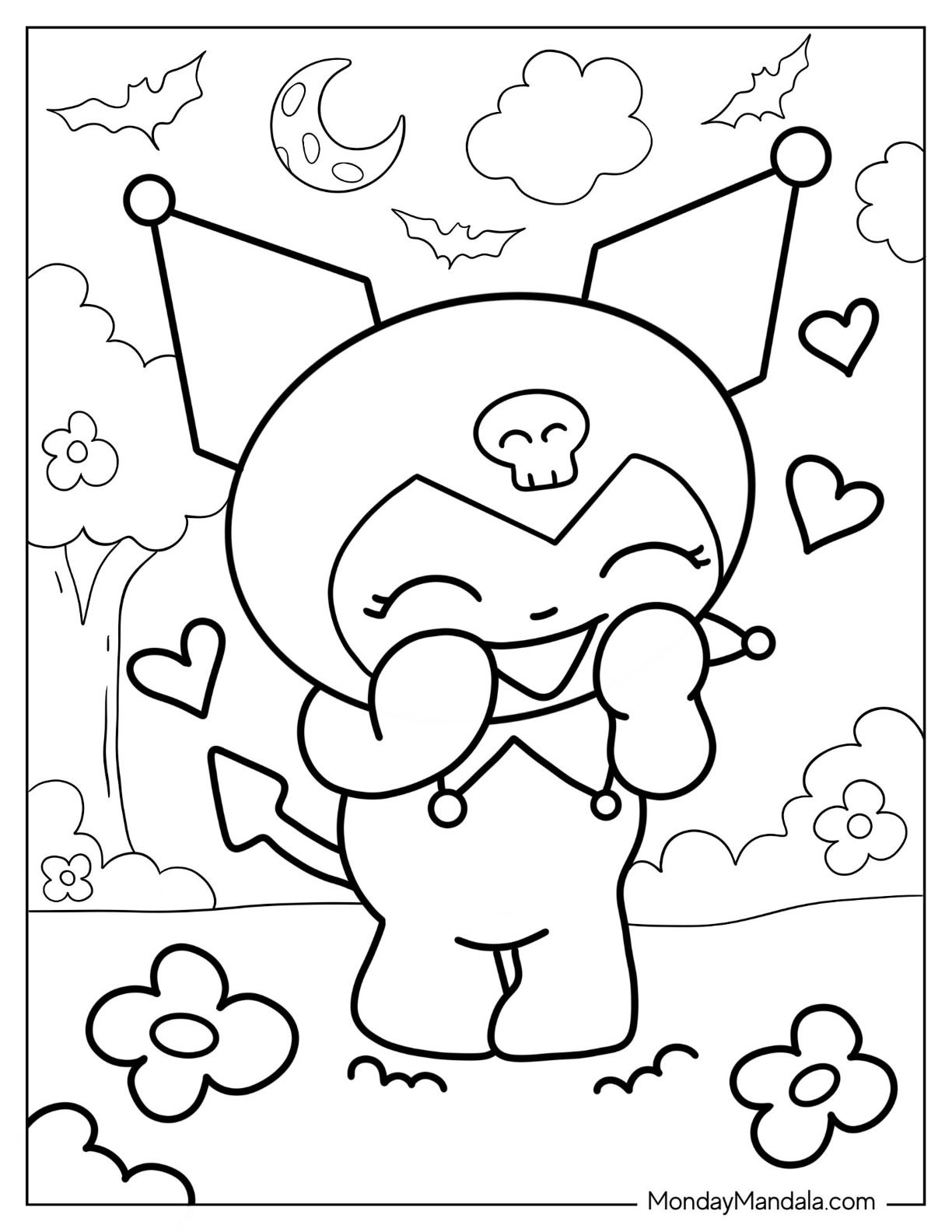 31 Exciting Kuromi Coloring Pages Printable 22