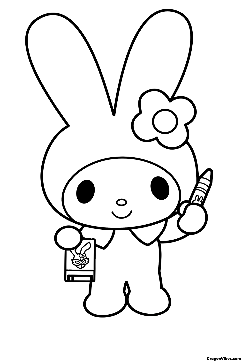 31 Exciting Kuromi Coloring Pages Printable 32