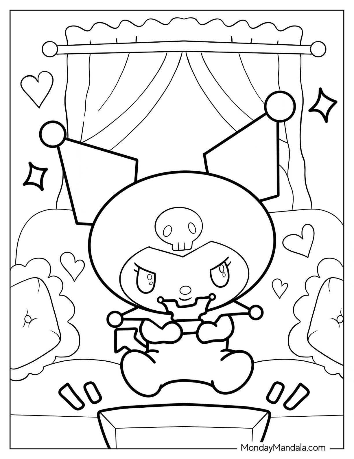 31 Exciting Kuromi Coloring Pages Printable 33