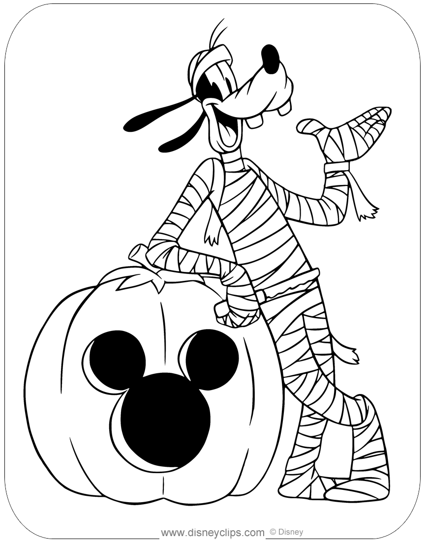 31 Goofy Halloween Coloring Pages Printable 1