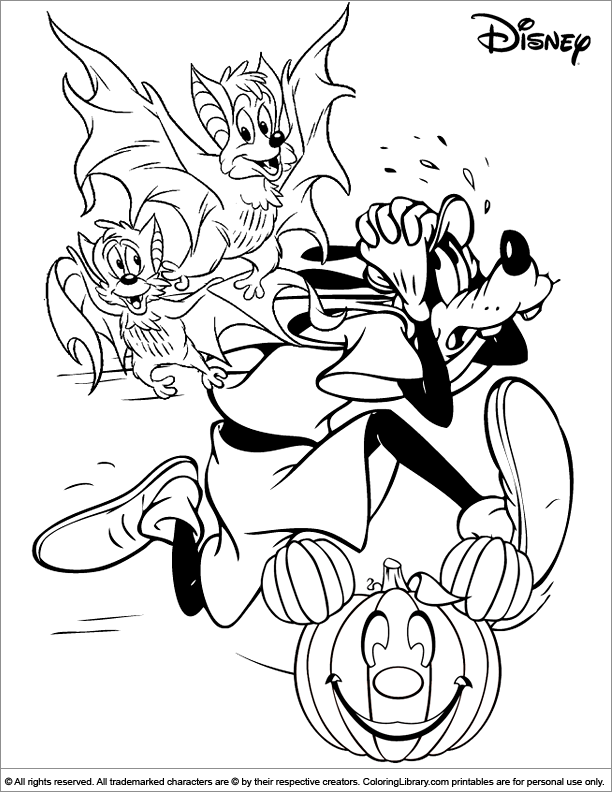 31 Goofy Halloween Coloring Pages Printable 26