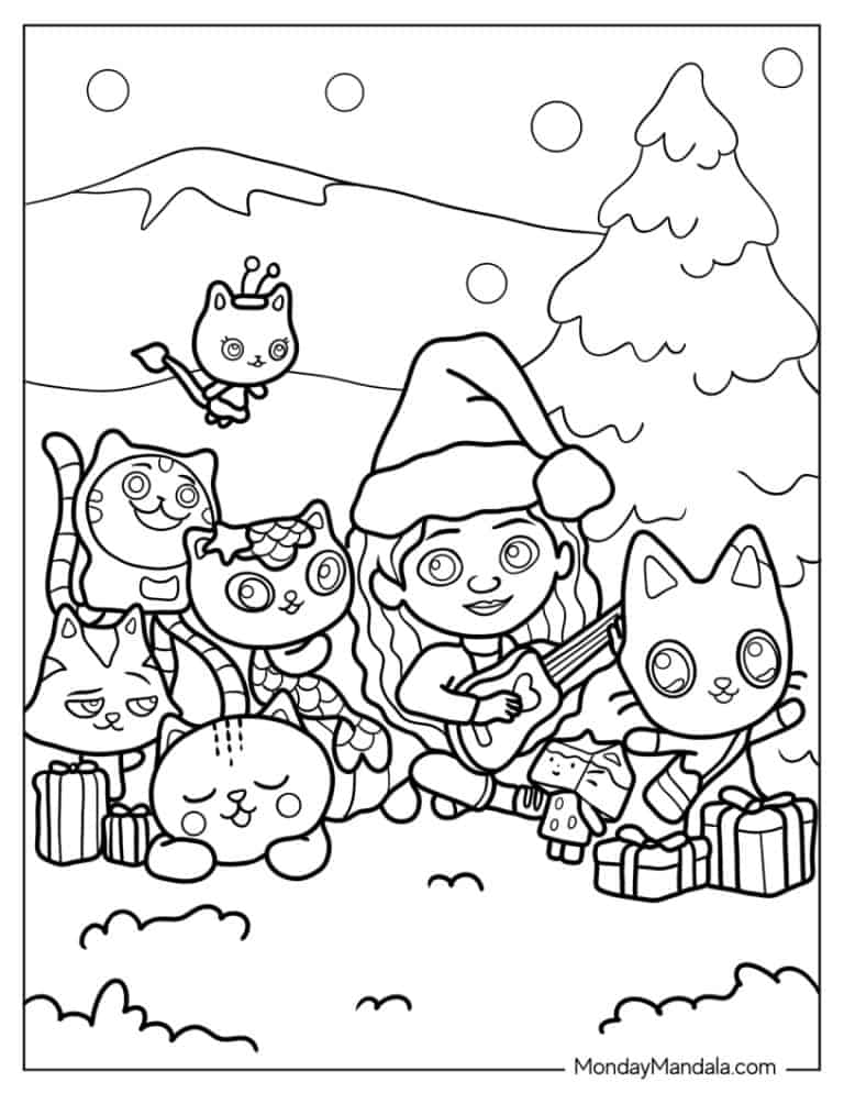 32 Gabby's Dollhouse Coloring Pages 11