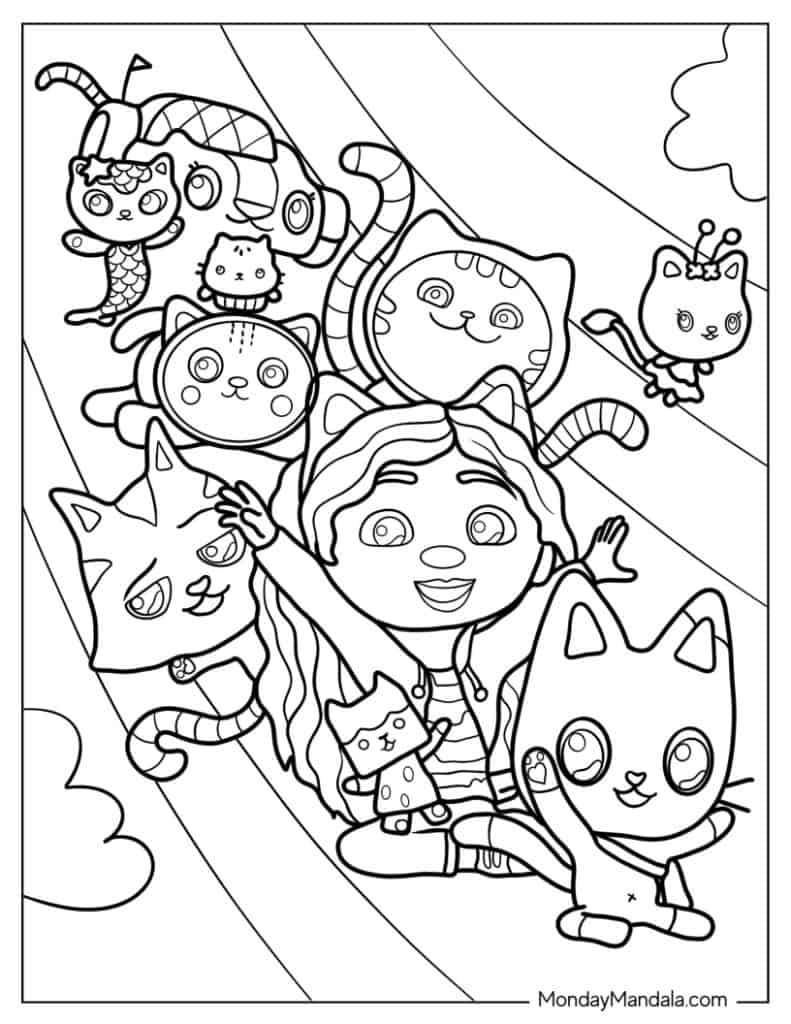 32 Gabby's Dollhouse Coloring Pages 13