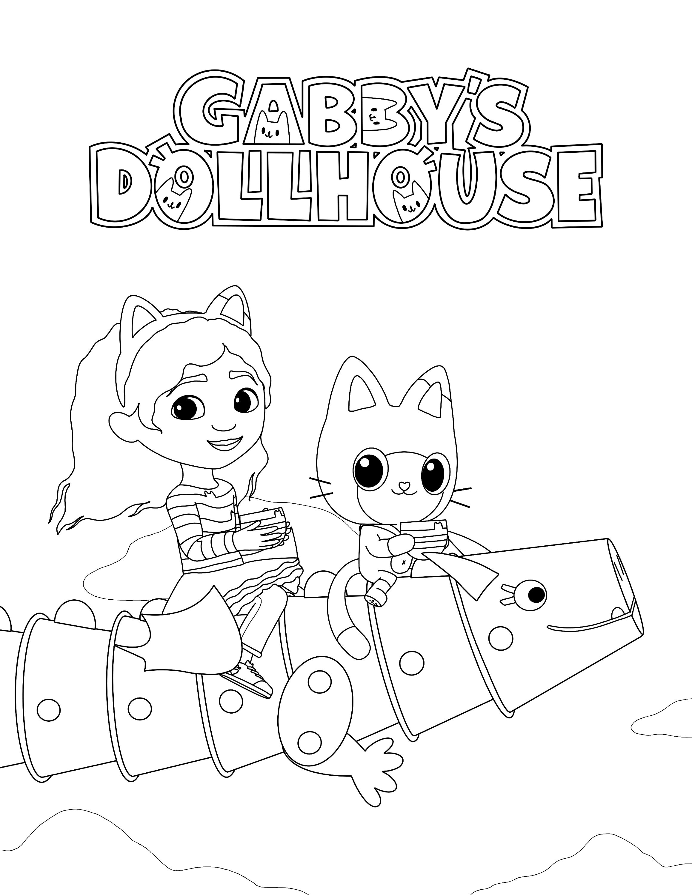 32 Gabby's Dollhouse Coloring Pages 7