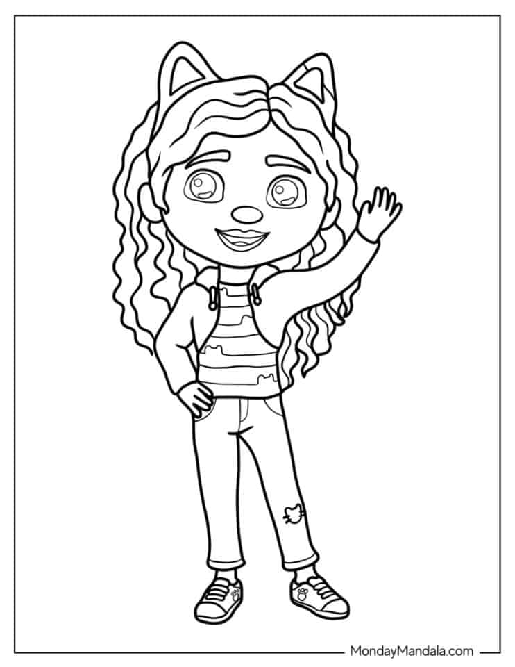 32 Gabby's Dollhouse Coloring Pages 9