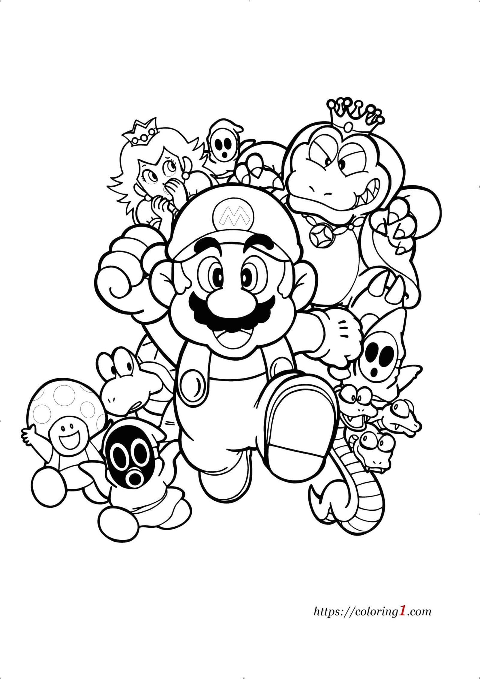 33 Mario Coloring Pages Printable Fun 28