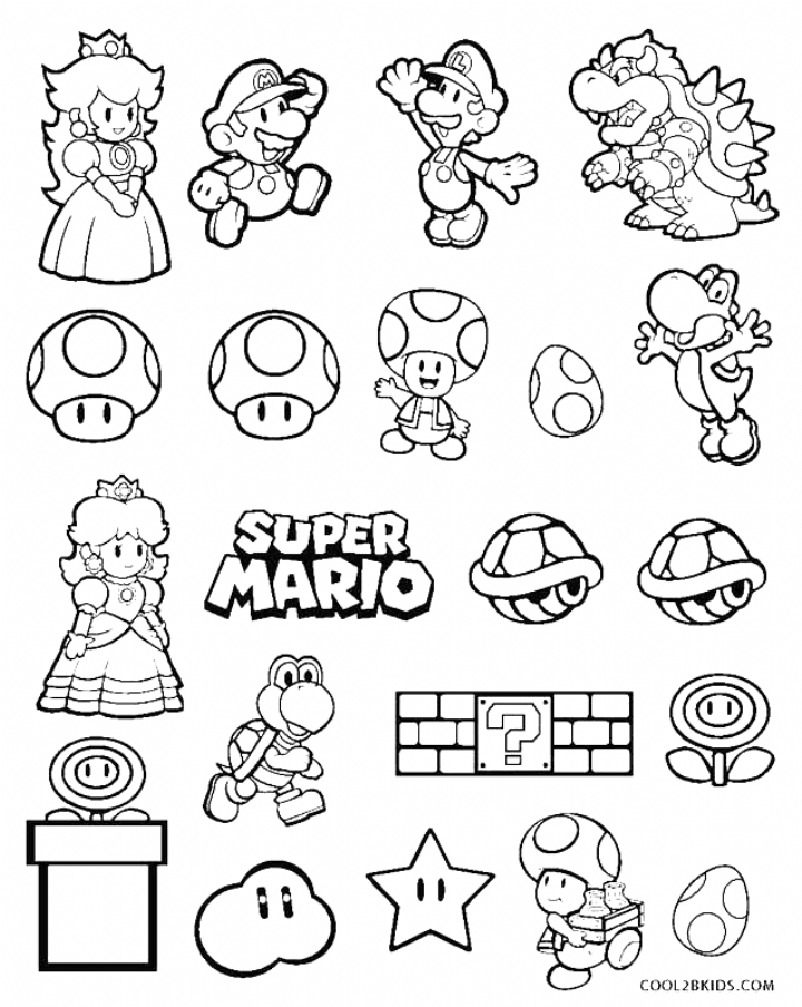 33 Mario Coloring Pages Printable Fun 6