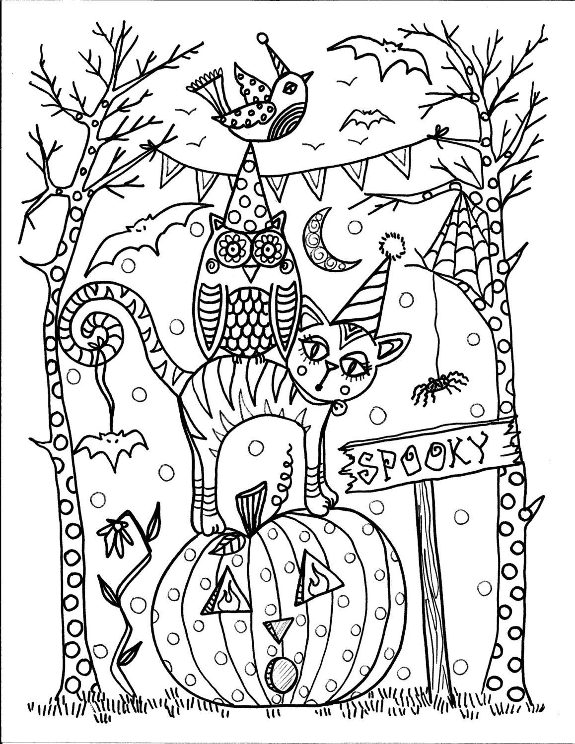 36 Enjoy Halloween Coloring Pages - Creative Fun 19