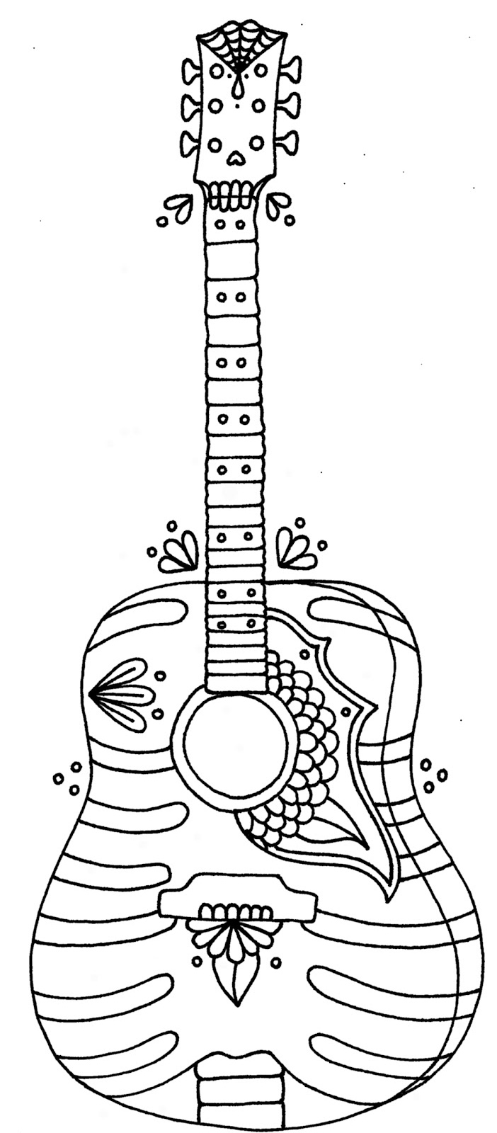 36 Free Instrument Coloring Pages Printable Music 10